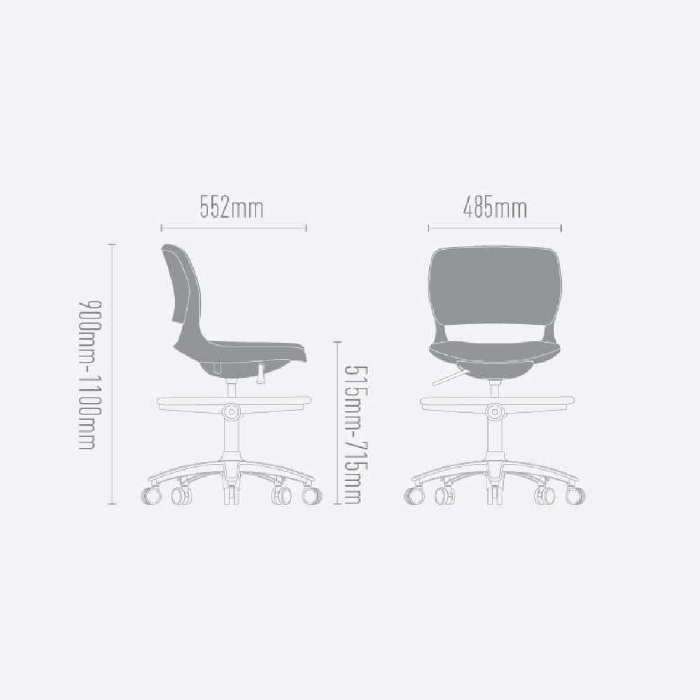 เก้าอี้บาร์ DF PROCHAIR รุ่น ACE Bar สีแดง